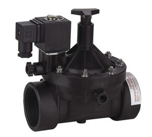 Black Bistable Latching 1 Inch 25MM Irrigation Solenoid Valve Plastic 12V 24VDC