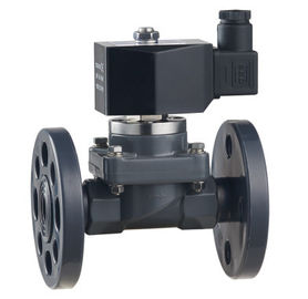 2 αντι διαβρωτική Dn15-40mm πλαστική φλάντζα βαλβίδων σωληνοειδών τρόπων και γρήγορη συναρμολόγηση